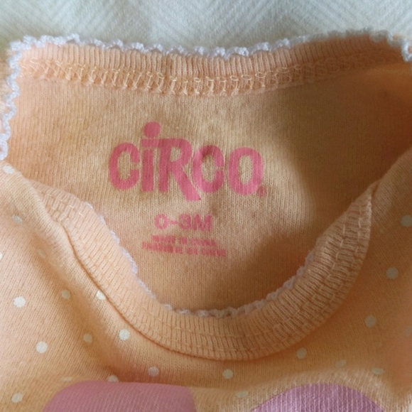 circo 2-pack long sleeve bodysuit diaper shirt bundle 0-3 months baby girl - Picture 5 of 12